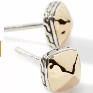 John Hardy Gold and Silver Stud Earrings